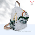 Mochila con tapa abatible Meiyi Cute Hedgehog Patchwork